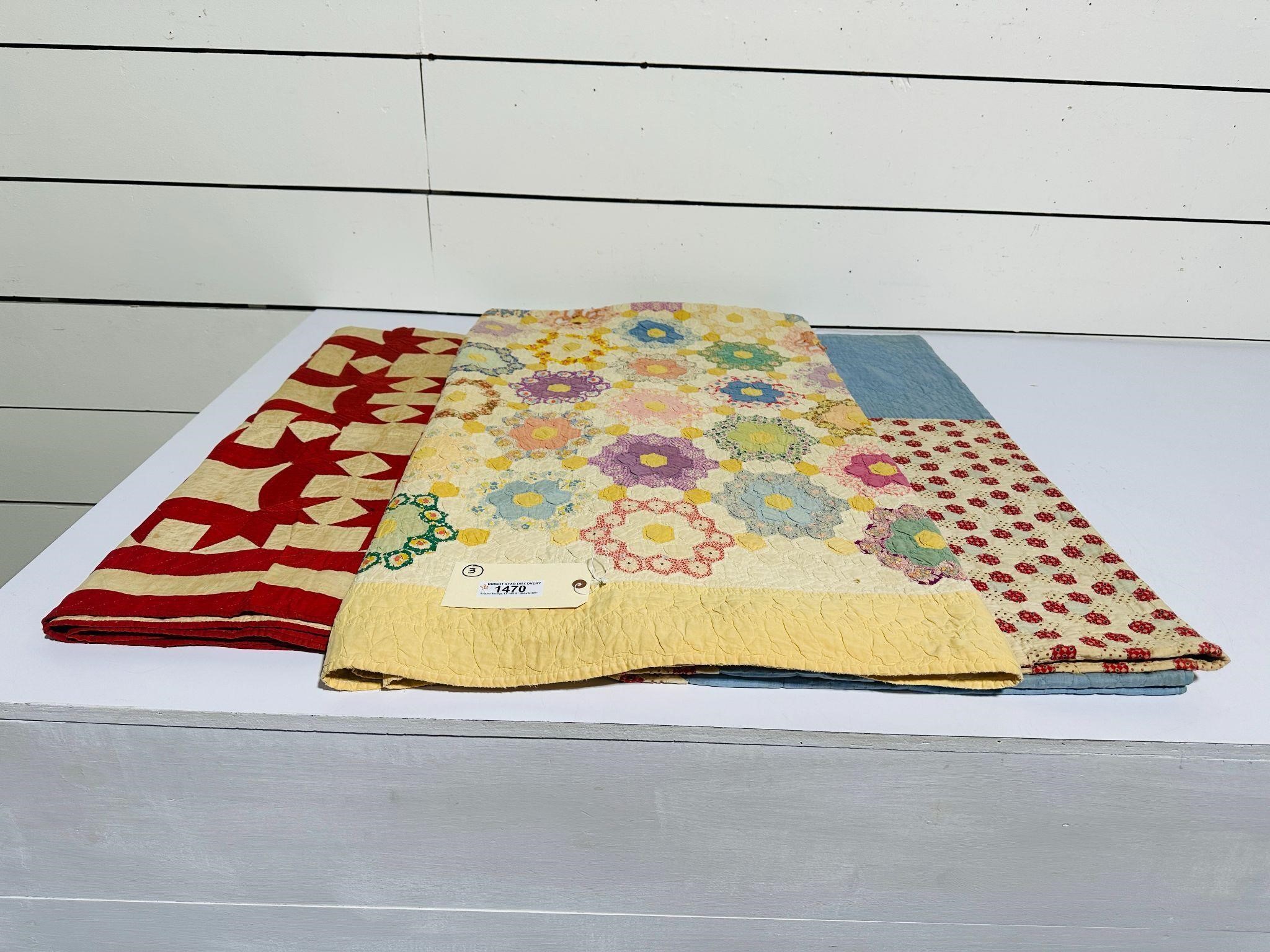 (3) Vintage Handmade Quilts
