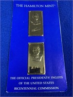 Hamilton Mint Presidents Ingots