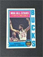 1974 Topps Kareem Abdul-Jabbar All-Star