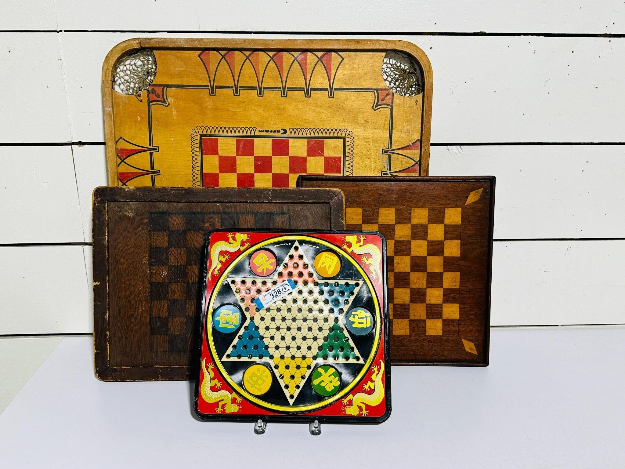 (4) Vintage Game Boards