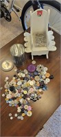 Can of Button & Rocking Chair Thread Holder