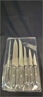 Stainless Steel Knife Set 5 knives & a Sharpener