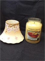 Yankee Candle with Yankee Porcelain Shade