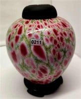Dave Fetty Monet's Garden Ginger Jar 8 1/4" Tall