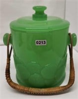 Jade Big Cookies Macaroon Jar 1930's