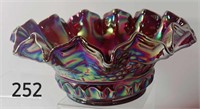 Red Carnival Grape and Cable Bowl