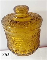 Colonial Amber Tobacco Jar
