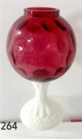 Cranberry Coin Dot Ftd Ivy Ball 1950's