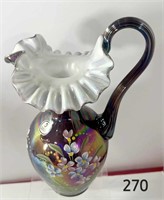 Plum Overlay Iridized HP Pitcher QVC 1997