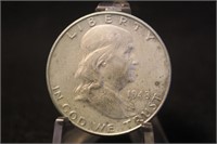 1948 Uncirculated Franklin Silver Half Dollar