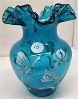 Turquoise Vase HP Butterflies CC Hardman FAGCA 200