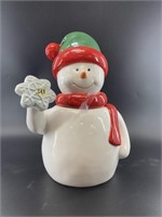 Lidded cookie jar, snowman