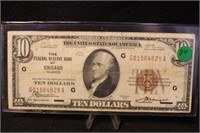 1929 $10 Chicago Federal Reserve Bank Note