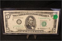 1950-B $5 Federal Reserve Bank Note