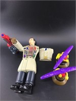 Inspector Gadget toy with extra hat, missing left