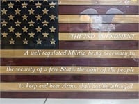 The second amendment 16” x 24” wood sign