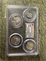 2005 PLATINUM LIBERTY 4PC COIN SET PCGS MS69