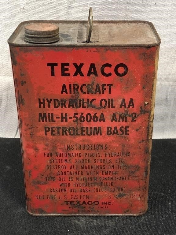 Texaco Hydraulic Oil AA can (empty)