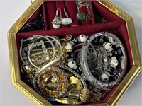 Assorted Jewelry With Jewelry Box