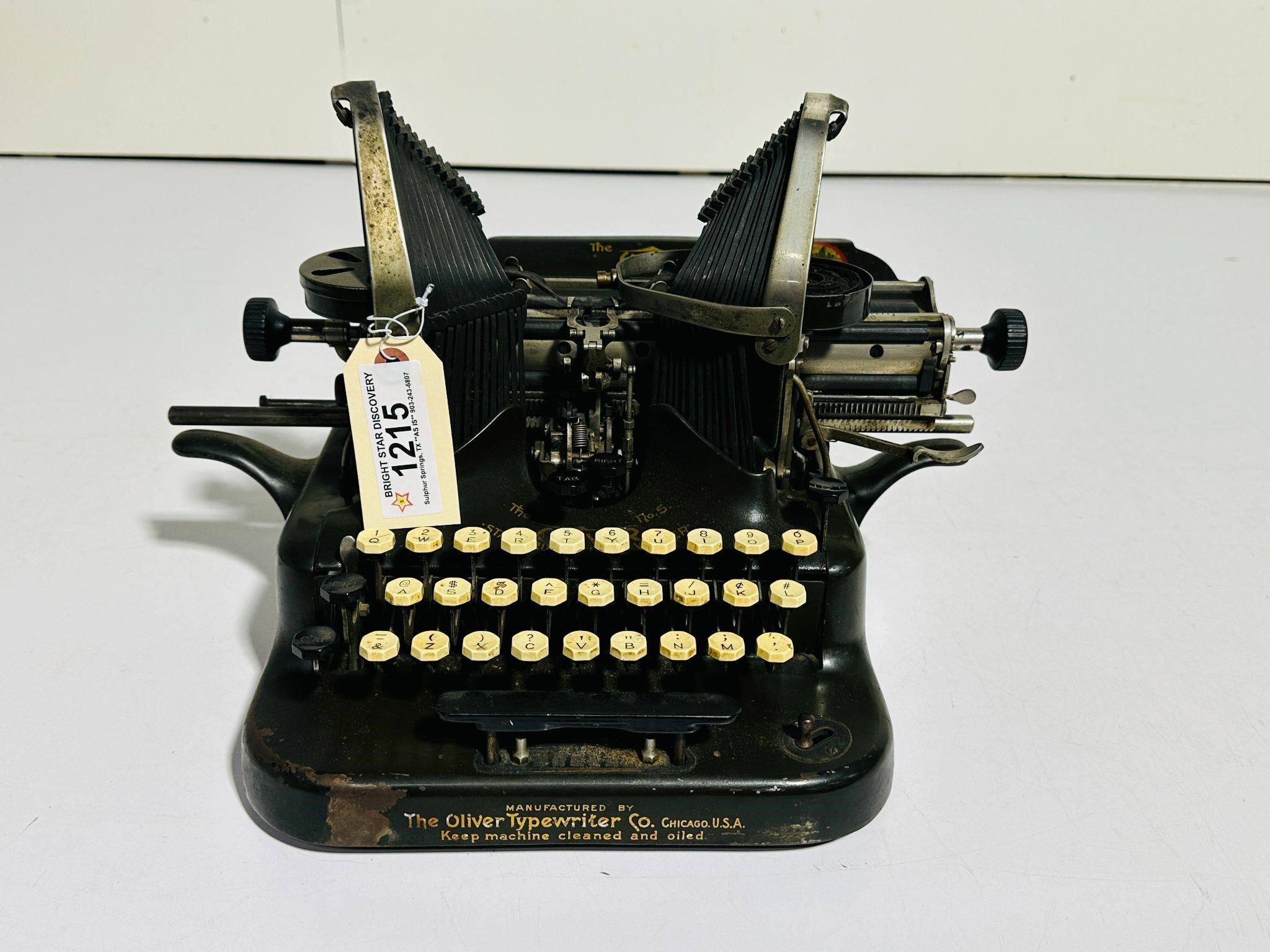 Antique Oliver No. 5 Typewriter
