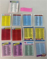 Collection of Hockey Checklist Cards