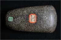 4 3/4" Flared Bit Granite Celt Found in Macoupin C