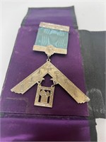 Masonic Post Masters Ribbon w/ purse