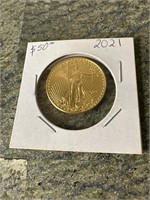 2021 $50 Type 1 American Gold Eagle 1 oz