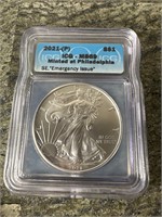2021 .999 Fine Silver American Eagle $1 Coin