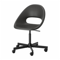ELDBERGET / MALSKÄR Swivel chair, dark gray/black