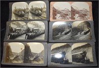 6 Railroad Stereoscope Cards circa 1900 by Keyston