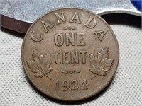 OF) Better Date 1924 Canada Small cent