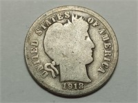 OF) 1912 silver Barber dime