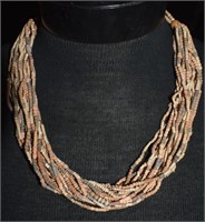 Mali Multi-Strand Tribal Clay Bead Necklace