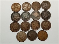 OF) Lot of Indian Head pennies and wheat cents