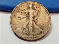 OF) Better date 1933 s walking Liberty silver half