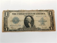 OF) 1923 horse blanket $1 silver certificate