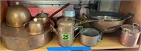 Copper Cookware.  French, English Jenzo Italy Etc
