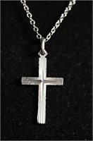 Sterling silver chain with cross