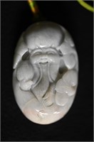 Jade Pendant Budha Figure.  Designed to hang from