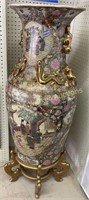 Palace Size Chinese Rose Medallion Floor Vase