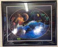 David Miller Framed Whale With Planets Art Print