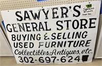 Sawyer's General Store Advertising Sign.