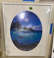 David Miller Framed Orcas Signed Print Frame