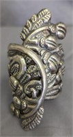 Taxco Sterling Silver Spring Cuff Bracelet. 47.7