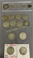 Us Silver Coins. 1941 Walking Liberty Half