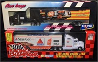 2 Vintage 1:64 Scale Diecast Racing Semi's New in