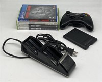 (JT) XBox Games , Battery Charger , Controller