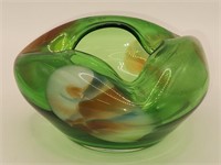 Art Glass Ashtray/Bowl 3"H x 5.5"W