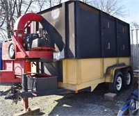 2003 Bri-Mar tandem axle 12' dump trailer, yellow,